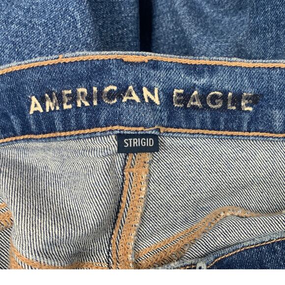 New American Eagle Womens Size 18 Super High Rise Baggy Straight Denim Jeans - Picture 5 of 7